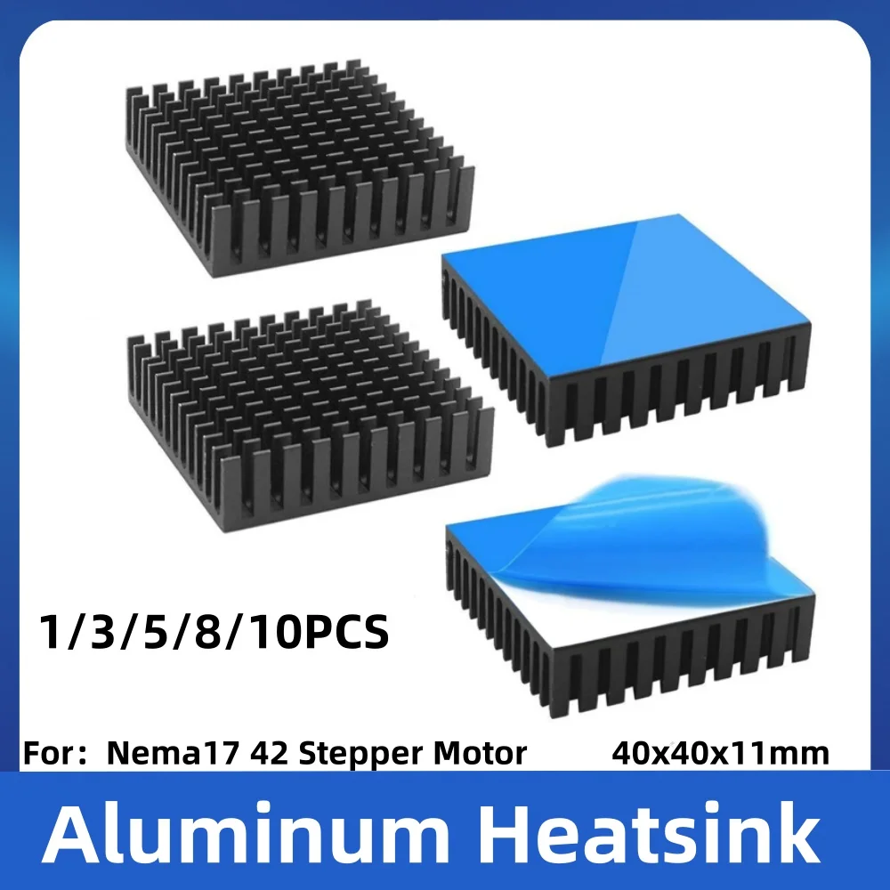 Aluminum Heatsink For Nema17 42 Stepper Motor Cooling Heat Sink Radiator 40x40x11mm With Adhesive Backing 3D Printer Parts
Aluminum Heatsink For Nema17 42 Stepper Motor Cooling Heat Sink Radiator 40x40x11mm With Adhesive Backing 3D Printer Parts