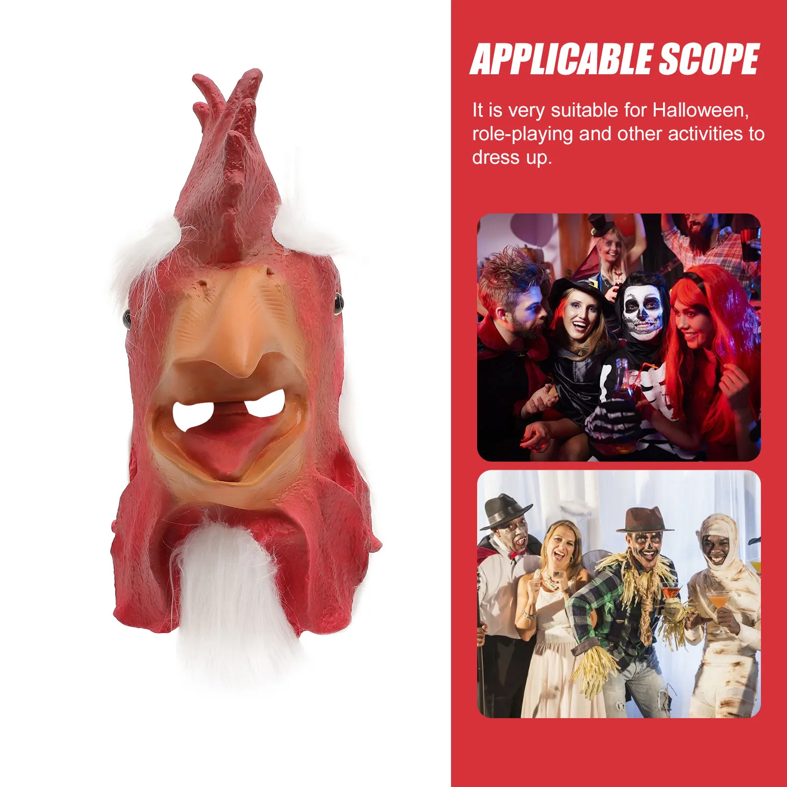 Rooster Mask Realistic Lightweight Halloween Party Costume Cosplay Animal Headgear Photo Prop Funny Carnival Mardi Gras
Rooster Mask Realistic Lightweight Halloween Party Costume Cosplay Animal Headgear Photo Prop Funny Carnival Mardi Gras
