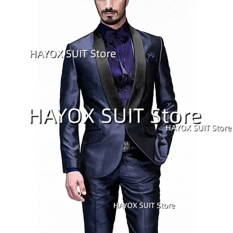 Men's Suits 2 Piece Slim Fit Black Shawl Collar One Button Jacket Pants Business Formal Wedding Groom Prom Tuxedo
Men's Suits 2 Piece Slim Fit Black Shawl Collar One Button Jacket Pants Business Formal Wedding Groom Prom Tuxedo