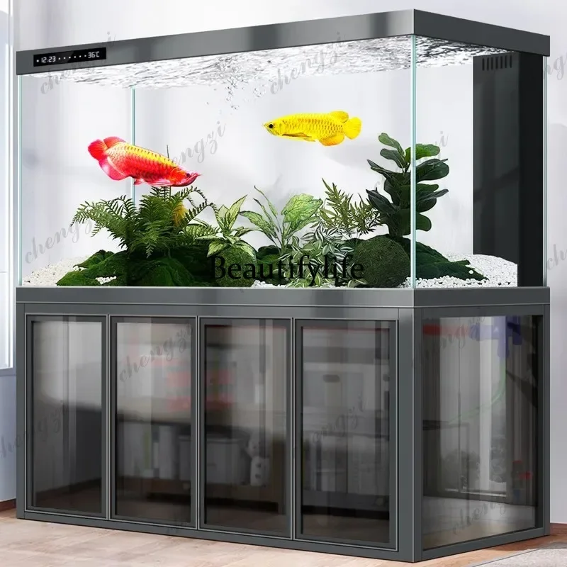 RR NQ Industrial Style Arowana Tank: Large Ultra Clear Glass Aquarium with Bottom Filter, Smart Self-Cleaning Eco Fish Tank
RR NQ Industrial Style Arowana Tank: Large Ultra Clear Glass Aquarium with Bottom Filter, Smart Self-Cleaning Eco Fish Tank