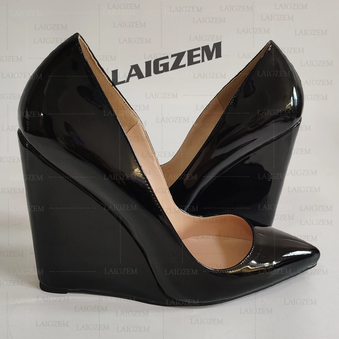 LAIGZEM Women Pumps Patchwork Pointed Toe Slip On Thin High Heels Sandals Party Handmade Shoes Woman Large Size 39 41 43 47
LAIGZEM Women Pumps Patchwork Pointed Toe Slip On Thin High Heels Sandals Party Handmade Shoes Woman Large Size 39 41 43 47