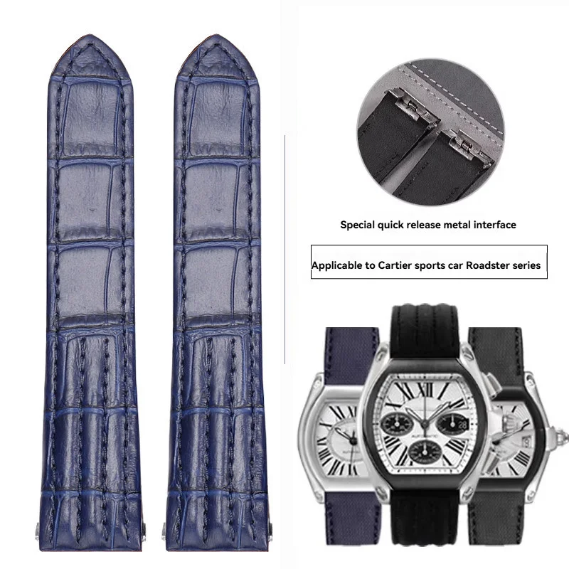19mm 20mm Nylon Canvas Cowhide Watch Band For Cartier Roadster W6206018 W6206017 series Quick Release Strap L/XL For Men Women
19mm 20mm Nylon Canvas Cowhide Watch Band For Cartier Roadster W6206018 W6206017 series Quick Release Strap L/XL For Men Women
