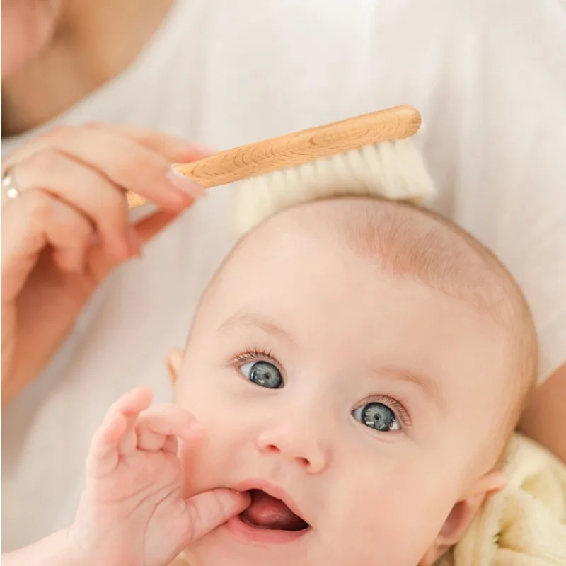 4-Piece Baby Hair Brush Comb Set Natural Wooden Ultra-Soft Goat Bristle Newborn Massage Brush Kit for Boys & Girls
4-Piece Baby Hair Brush Comb Set Natural Wooden Ultra-Soft Goat Bristle Newborn Massage Brush Kit for Boys & Girls