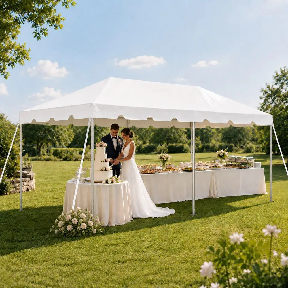 10x20 Weekender West Coast Frame Party Tent, White PVC Canopy with Storage Bag, Professional Grade, No Center Pole, Event Gazeb
10x20 Weekender West Coast Frame Party Tent, White PVC Canopy with Storage Bag, Professional Grade, No Center Pole, Event Gazeb