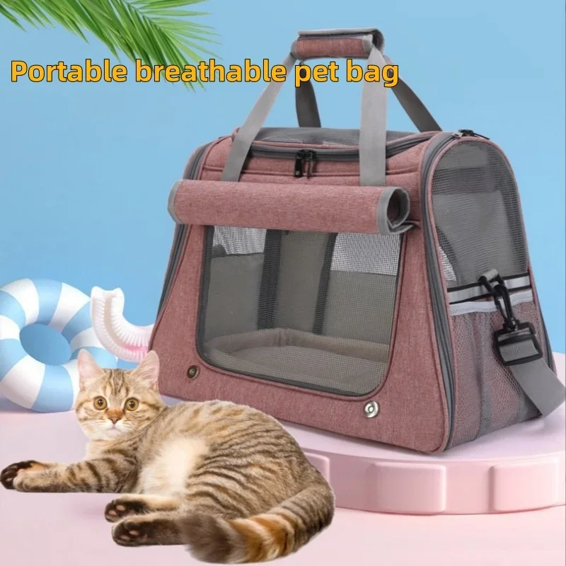 Portable hand-held cat and dog bag, breathable, comfortable and durable for outdoor use, foldable pet shoulder bag
Portable hand-held cat and dog bag, breathable, comfortable and durable for outdoor use, foldable pet shoulder bag