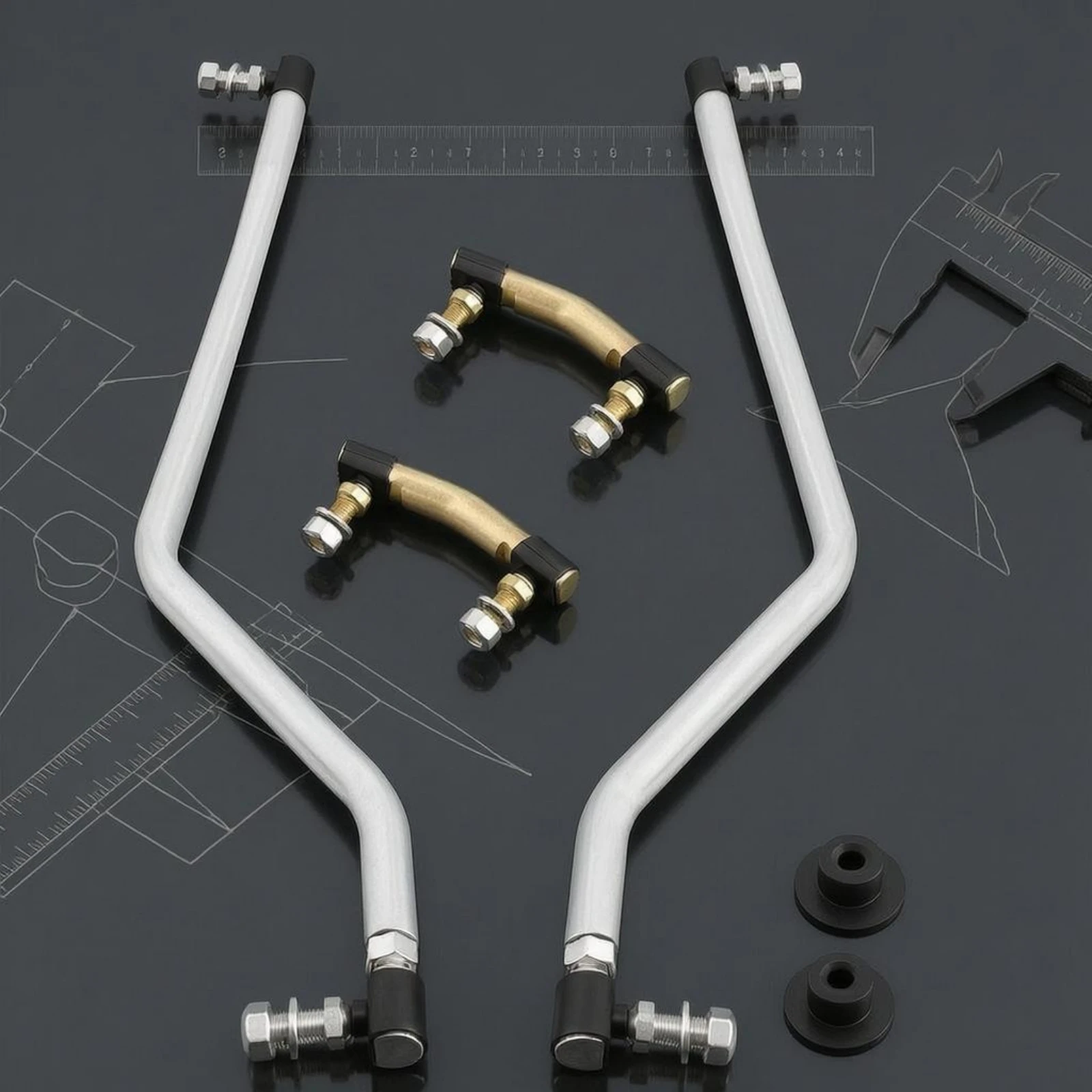 Steering Linkage Rod Kit Bent Rods Rod and Bushing Kit Steering Linkage Assembly Black Fittings Vehicle Part Bushings
Steering Linkage Rod Kit Bent Rods Rod and Bushing Kit Steering Linkage Assembly Black Fittings Vehicle Part Bushings