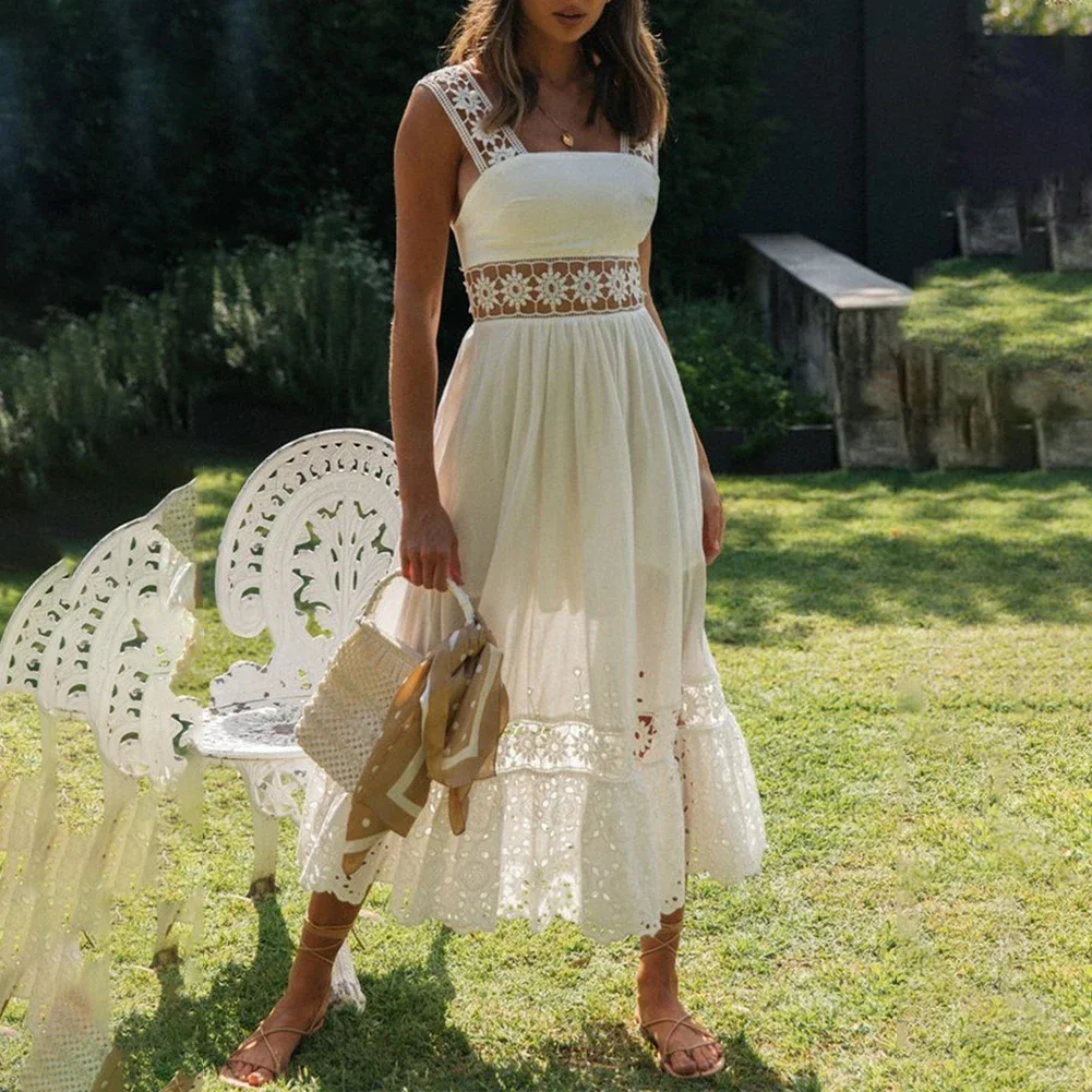Fashion Dresses Womens Cocktail Evening Party Formal Holiday Hollow Out Lace Long Swing Wedding Leisure Female
Fashion Dresses Womens Cocktail Evening Party Formal Holiday Hollow Out Lace Long Swing Wedding Leisure Female