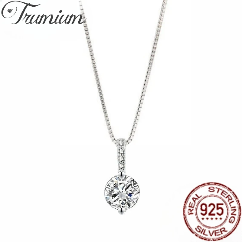 Trumium 0.5/1CT D VVS1 Moissanite Pandent Necklace s925 Sterling Silver Plated White Gold GRA Certified Necklaces for Women
Trumium 0.5/1CT D VVS1 Moissanite Pandent Necklace s925 Sterling Silver Plated White Gold GRA Certified Necklaces for Women