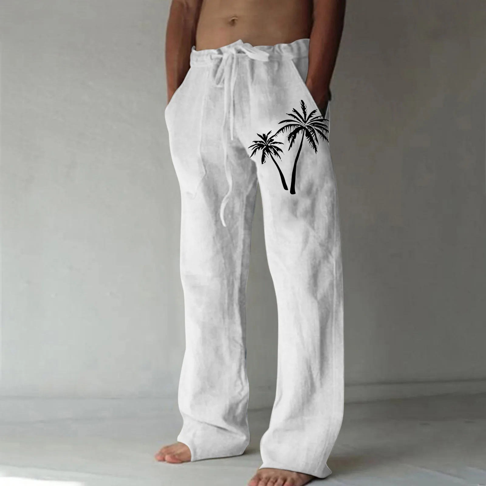 Mens Summer Soft Cotton Linen Pants Hawaii Tree Print Pocket Lace Up Pants Mid Waist Drawstring Trousers Streetwear Bottoms Male
Mens Summer Soft Cotton Linen Pants Hawaii Tree Print Pocket Lace Up Pants Mid Waist Drawstring Trousers Streetwear Bottoms Male