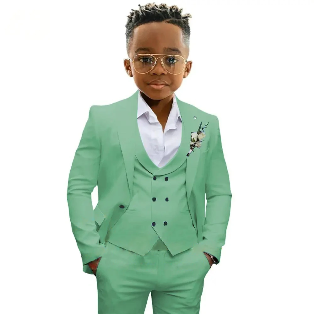Casual Boys Suit Formal Blazer for Kids Jacket Pants Vest 3-Piece Set Notched Lapel Wedding Tuxedo Suits 2-16 Years Custom
Casual Boys Suit Formal Blazer for Kids Jacket Pants Vest 3-Piece Set Notched Lapel Wedding Tuxedo Suits 2-16 Years Custom