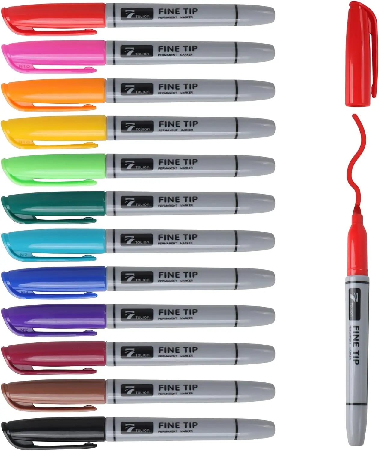 12 Permanent Markers - Assorted Colors, Fine Tip, Quick Drying, Waterproof for Adult Coloring
12 Permanent Markers - Assorted Colors, Fine Tip, Quick Drying, Waterproof for Adult Coloring