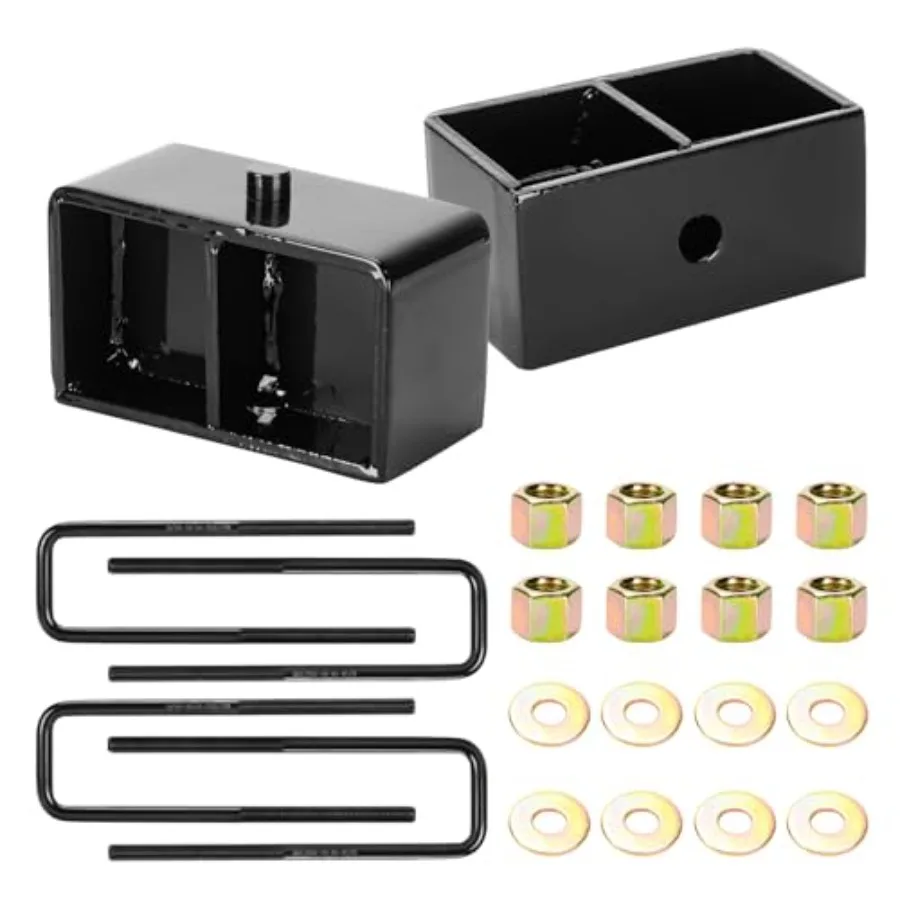 Rear leveling lift kit for Chevy Silverado 1500 and GMC Sierra 1500 19992020,steel black anodized blocks with extended square l
Rear leveling lift kit for Chevy Silverado 1500 and GMC Sierra 1500 19992020,steel black anodized blocks with extended square l
