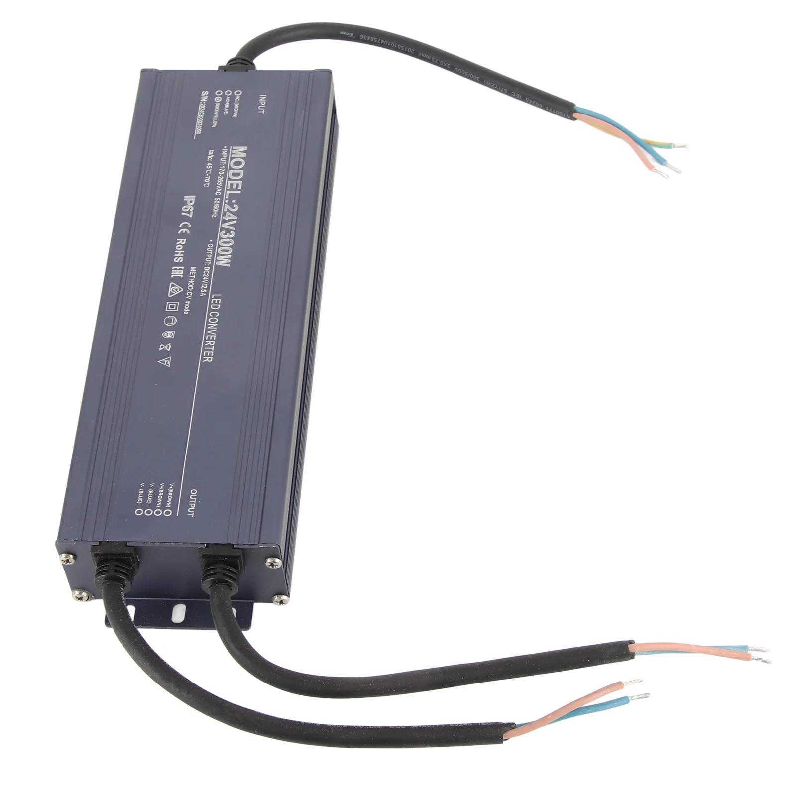 Waterproof LED Power Supply IP67 Constant Voltage Power Supplies for Sign Lights 300W AC170‑265V Waterproof LED Power Supply
Waterproof LED Power Supply IP67 Constant Voltage Power Supplies for Sign Lights 300W AC170‑265V Waterproof LED Power Supply