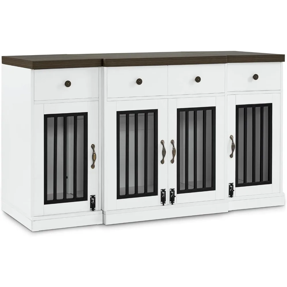 Masterpiece Wooden Dog Crate Furniture With 4 Drawers And 4 Lockable Doors, Pet Kennel TV Stand For Medium/Large Dogs 18
Masterpiece Wooden Dog Crate Furniture With 4 Drawers And 4 Lockable Doors, Pet Kennel TV Stand For Medium/Large Dogs 18