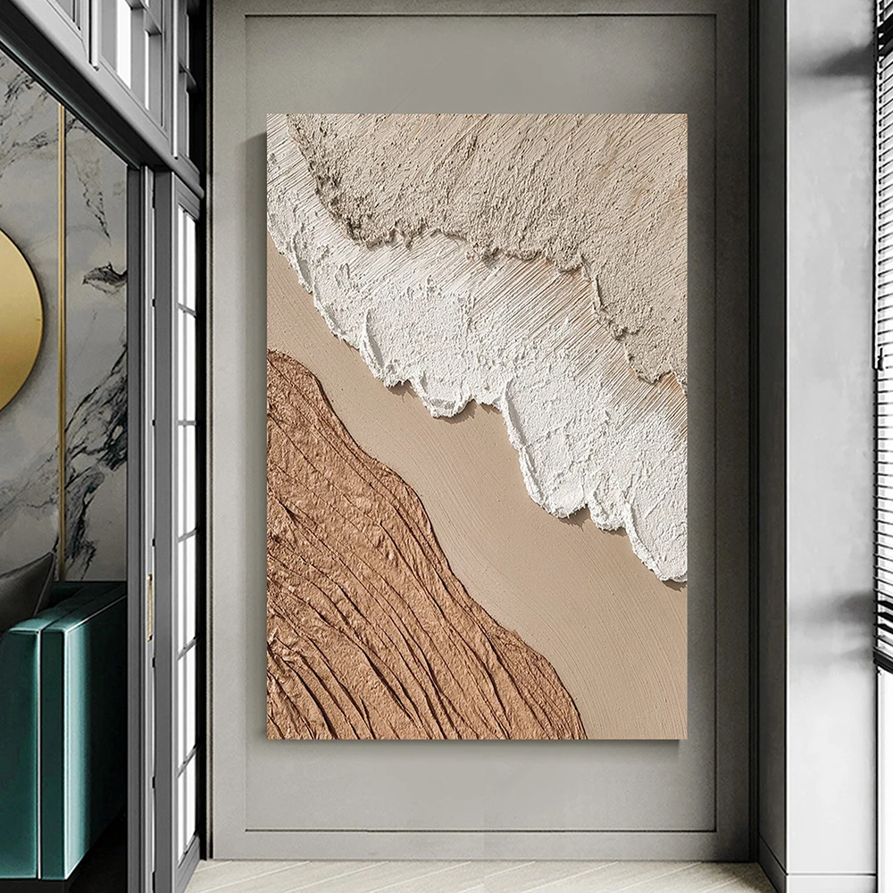 Handmade Oil Painting Earth Tone Sand Painting Original Ocean Painting Canvas Textured Wall Art Living Room Decorative Painting
Handmade Oil Painting Earth Tone Sand Painting Original Ocean Painting Canvas Textured Wall Art Living Room Decorative Painting