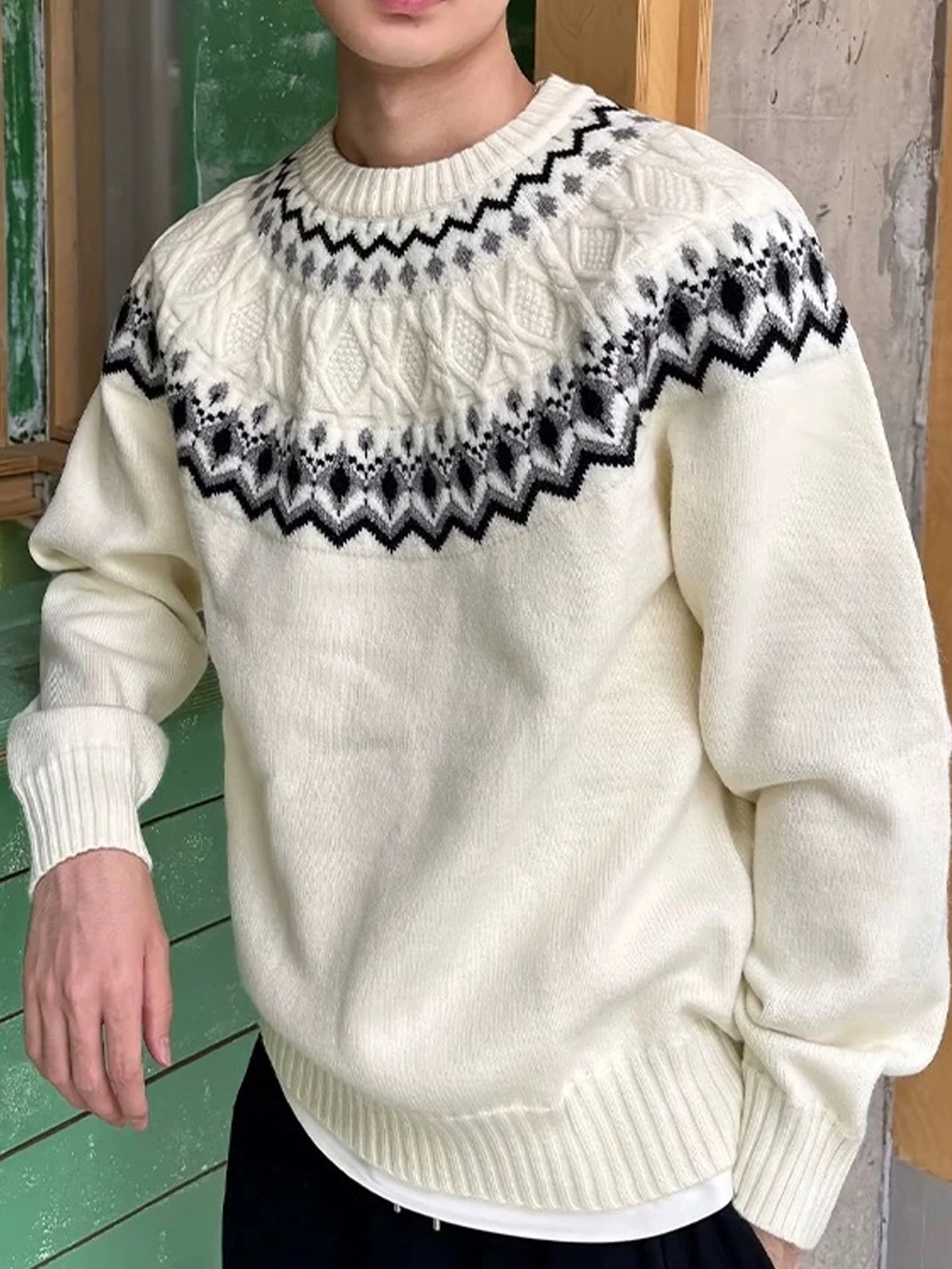 Thiened Woolen Knitted Sweater Men Women Casual Loose Fit Long Sve round Ne Pullover Warm Breathable Comfortable Polye...
Thiened Woolen Knitted Sweater Men Women Casual Loose Fit Long Sve round Ne Pullover Warm Breathable Comfortable Polye...
