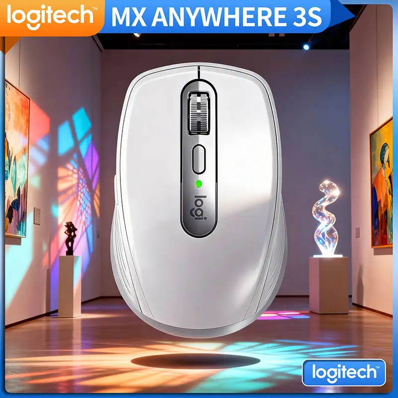 Logitech MX Anywhere 3S Silent Click Portable Mouse, 8K DPI, Compact Travel Design, Multi-OS