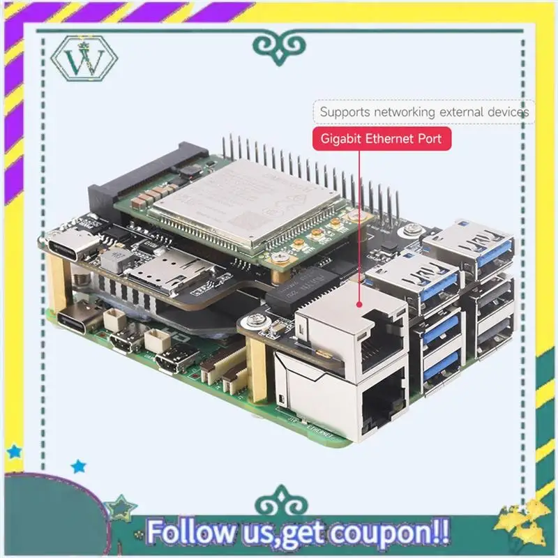 NEW For Raspberry Pi 5 Pcle To Minipcle Gbe USB3.2 HAT+ Gigabit Ethernet+SIM7600G-H 4G Module Supports Minipcie
NEW For Raspberry Pi 5 Pcle To Minipcle Gbe USB3.2 HAT+ Gigabit Ethernet+SIM7600G-H 4G Module Supports Minipcie