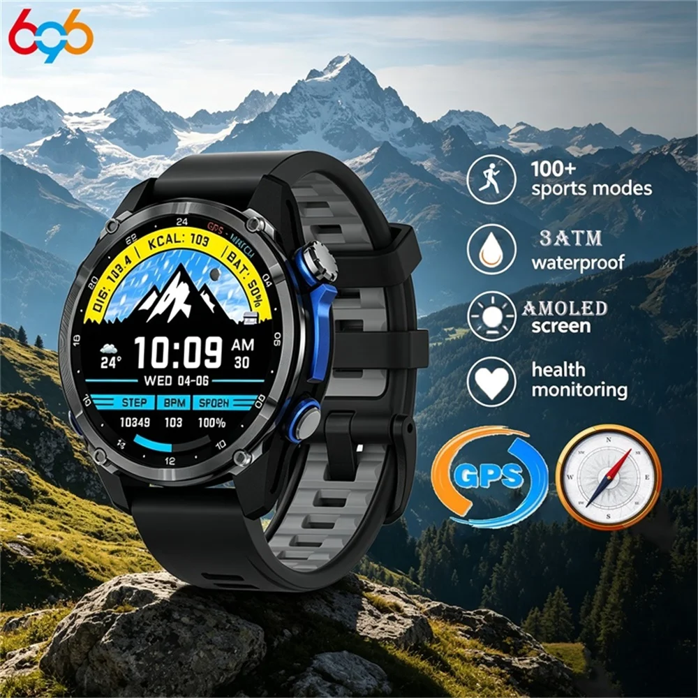696 GPS Outdoor Sports Smart Watch Blue Tooth Call 3ATM Waterproof Clock AMOLED Screen Health Watches Compass Weather Smartwatch
696 GPS Outdoor Sports Smart Watch Blue Tooth Call 3ATM Waterproof Clock AMOLED Screen Health Watches Compass Weather Smartwatch