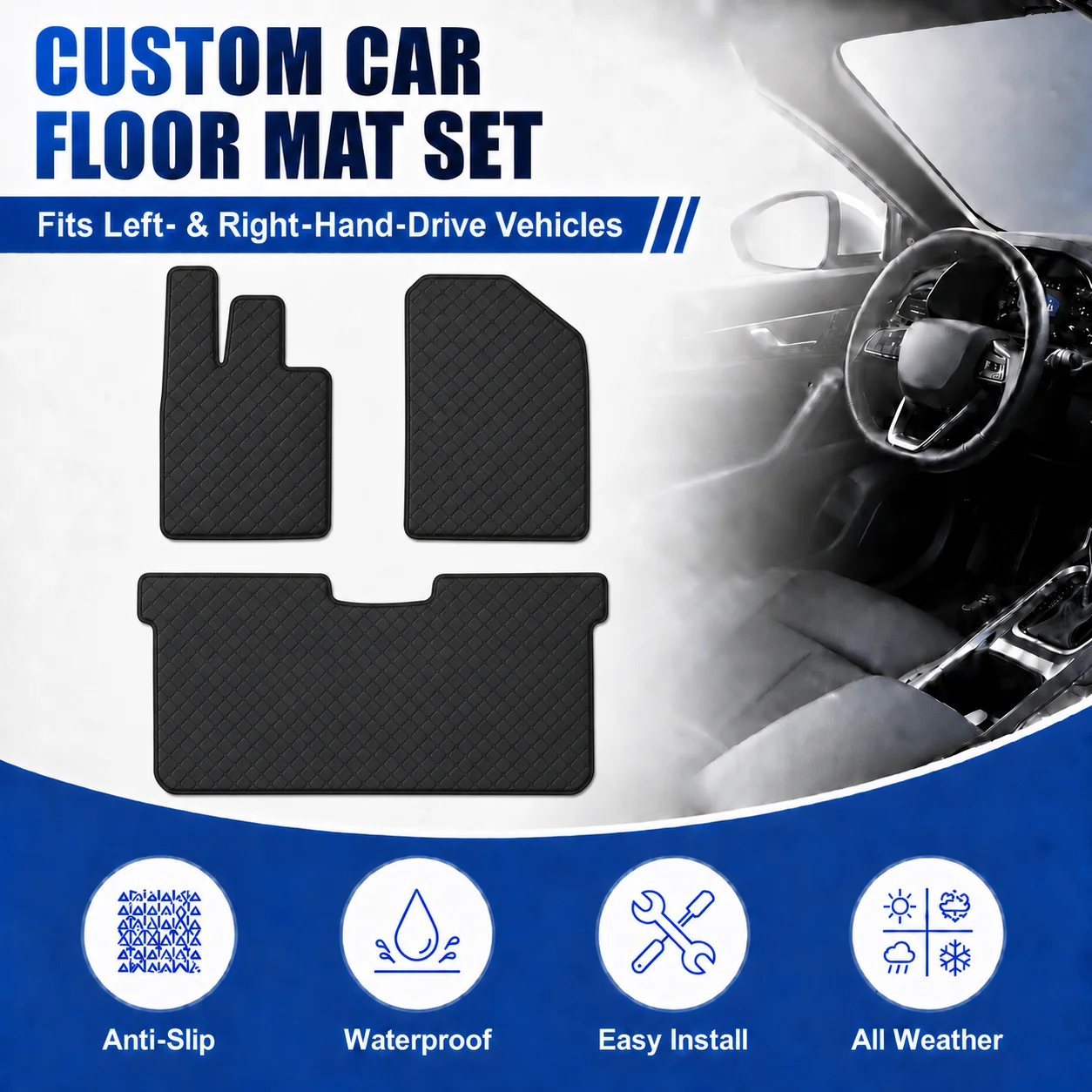 Customized Car Floor Mats for LEVC TX 2017-Current All-Weather Waterproof Anti-slip Flat Floor Liners Car Interior Accessories
Customized Car Floor Mats for LEVC TX 2017-Current All-Weather Waterproof Anti-slip Flat Floor Liners Car Interior Accessories