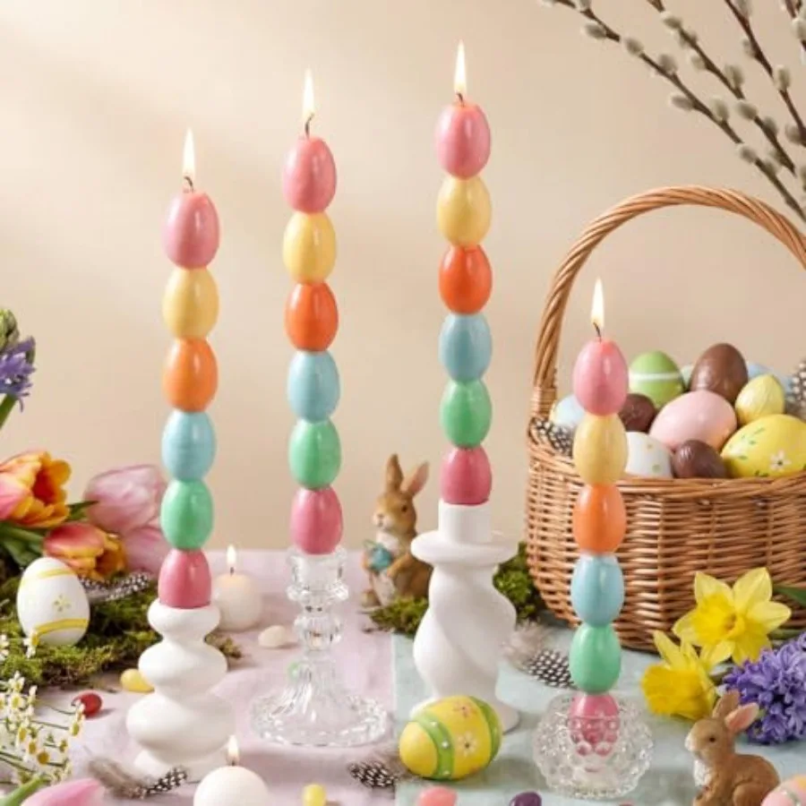 4 Pieces Easter Eggs Candles Pastel Macaron Egg Shaped Votive Candle for Spring Table Decoration Easter Dinner Party Holiday De
4 Pieces Easter Eggs Candles Pastel Macaron Egg Shaped Votive Candle for Spring Table Decoration Easter Dinner Party Holiday De