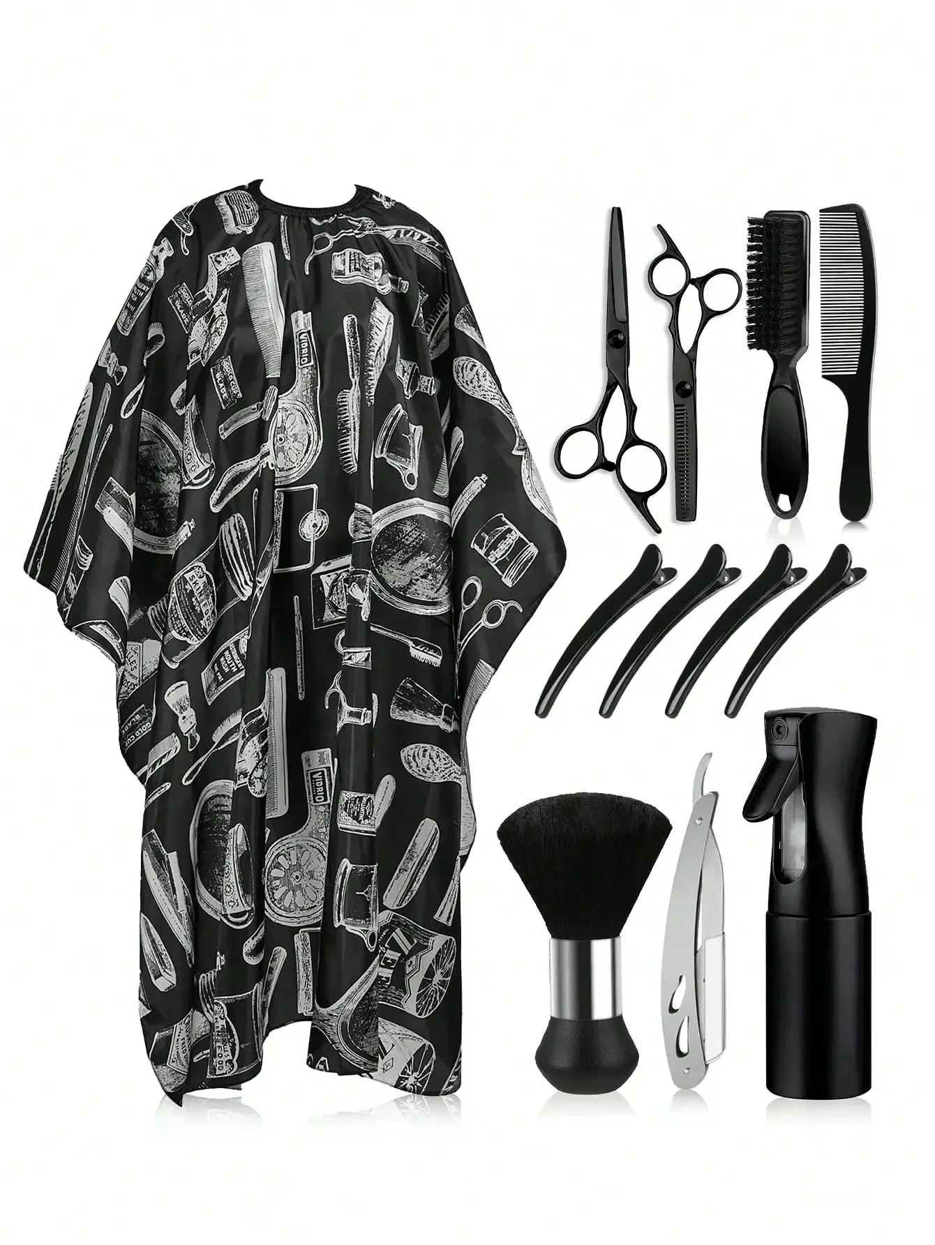 1/2/4/12 Pcs Professional Hairdressing Tool Set, Includes Haircutting Cape, Hairdressing Gown, Scissors With Neck Duster, Hair
1/2/4/12 Pcs Professional Hairdressing Tool Set, Includes Haircutting Cape, Hairdressing Gown, Scissors With Neck Duster, Hair
