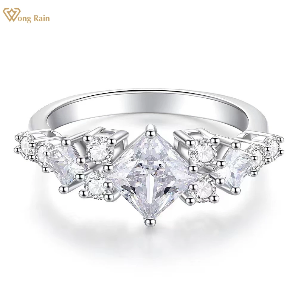 Wong Rain 925 Sterling Silver 3EX VVS1 D Color Princess Cut 1.2 CT Real Moissanite Diamonds Gems Engagement Rings Fine Jewelry
Wong Rain 925 Sterling Silver 3EX VVS1 D Color Princess Cut 1.2 CT Real Moissanite Diamonds Gems Engagement Rings Fine Jewelry