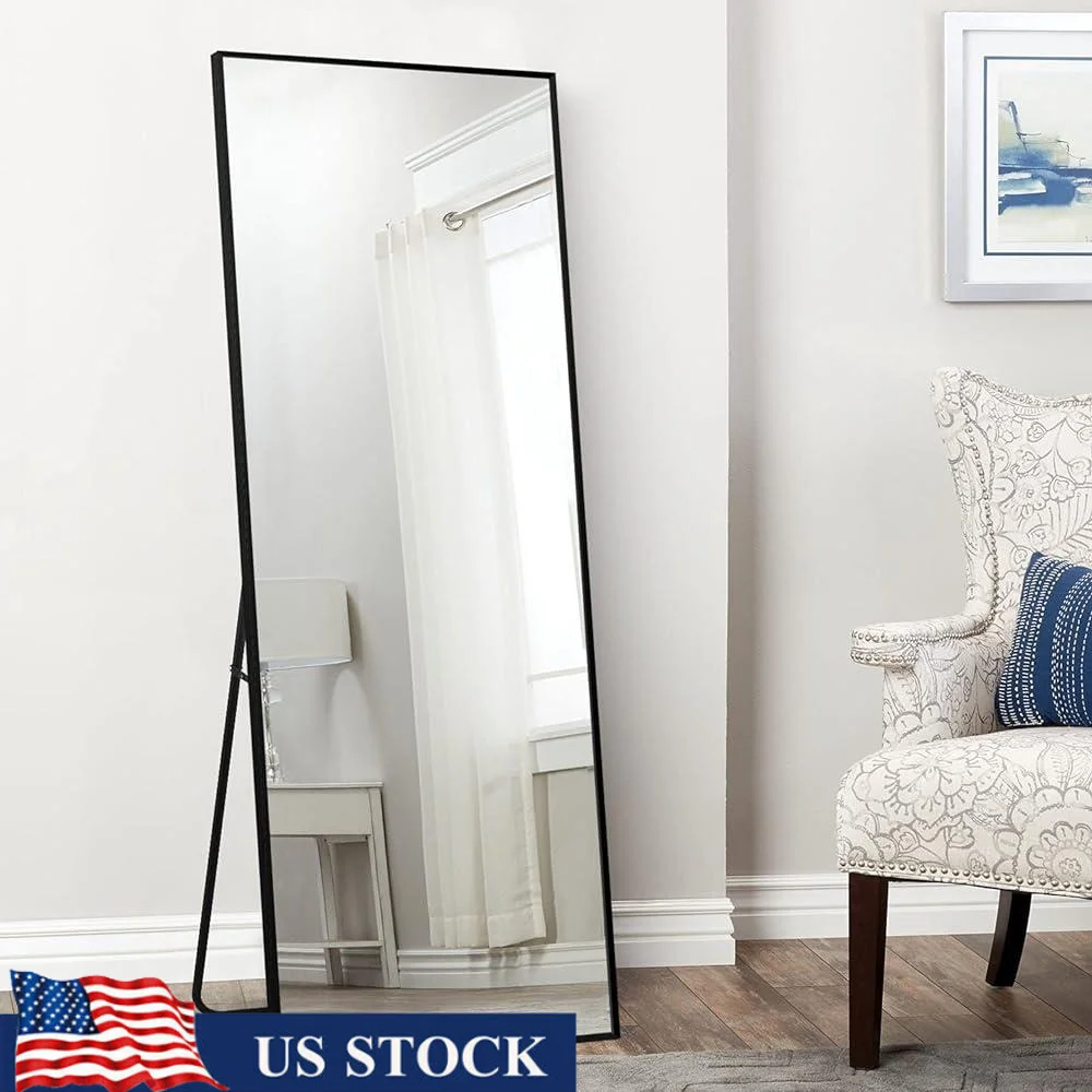 Full Length Mirror Wall Mounted Large Dressing Mirror Rectangular Floor Mirror Shatterproof HD Glass Aluminum Frame Hanging
Full Length Mirror Wall Mounted Large Dressing Mirror Rectangular Floor Mirror Shatterproof HD Glass Aluminum Frame Hanging