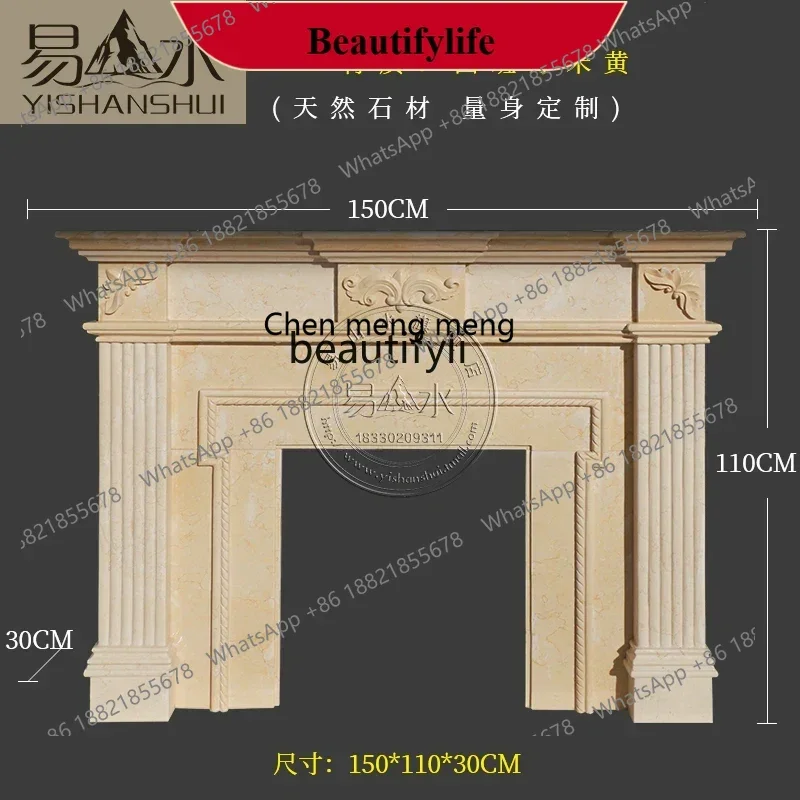 D178 Marble mantel European carved fireplace natural stone decorative cabinet villa living room
D178 Marble mantel European carved fireplace natural stone decorative cabinet villa living room