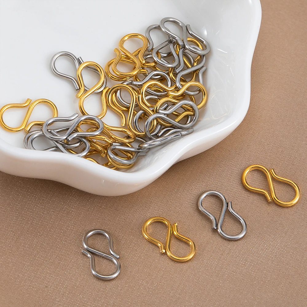 20pcs 13x6mm Stainless Steel S-shaped Buckle Connector for Jewelry Making Braid Bracelet Necklace Hook Accessaries Wholesale
20pcs 13x6mm Stainless Steel S-shaped Buckle Connector for Jewelry Making Braid Bracelet Necklace Hook Accessaries Wholesale