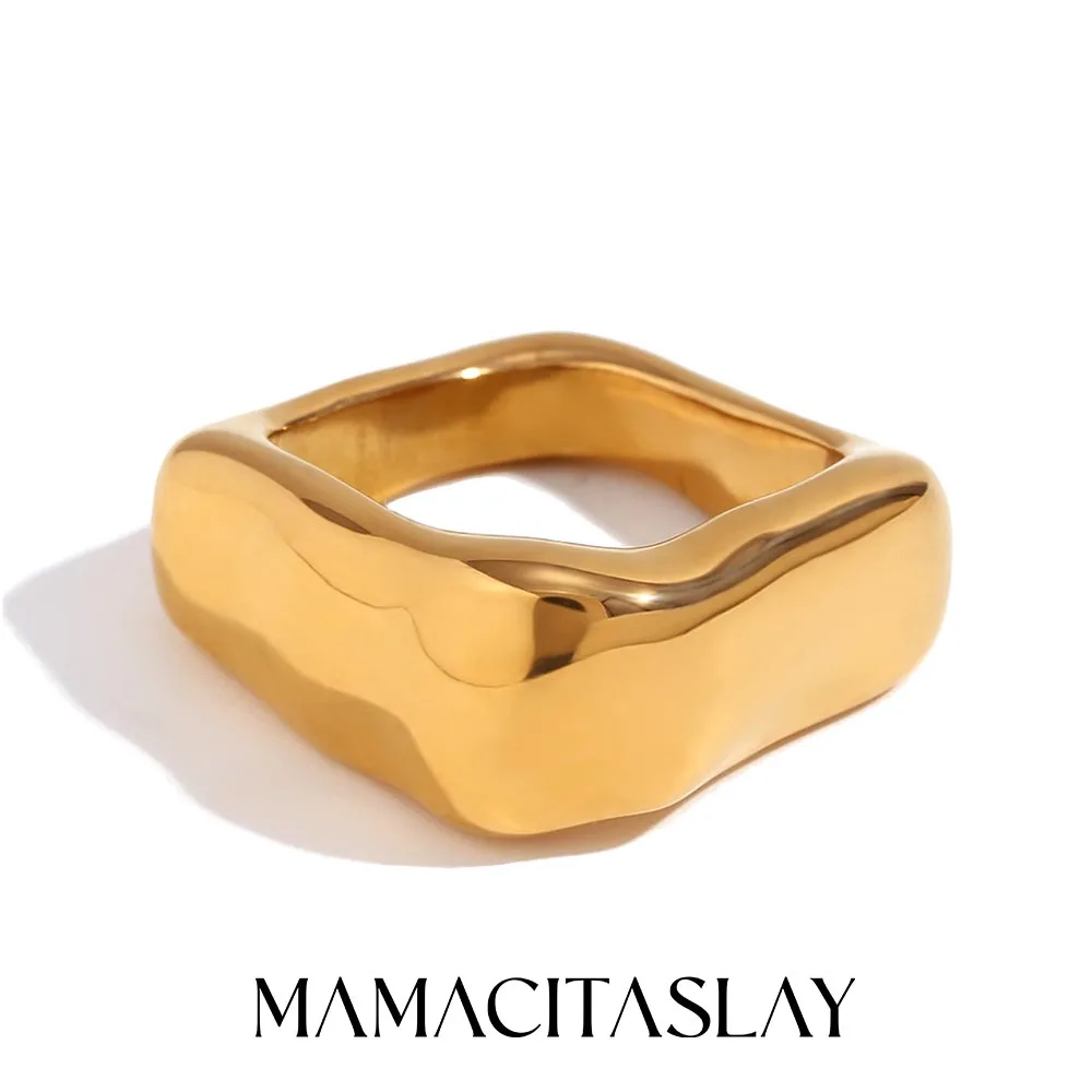 MamacitaSlay Unique Stainless Steel Square Ring Party Design Waterproof Jewelry 2025 New Trendy Accessories High Quality Gift
MamacitaSlay Unique Stainless Steel Square Ring Party Design Waterproof Jewelry 2025 New Trendy Accessories High Quality Gift