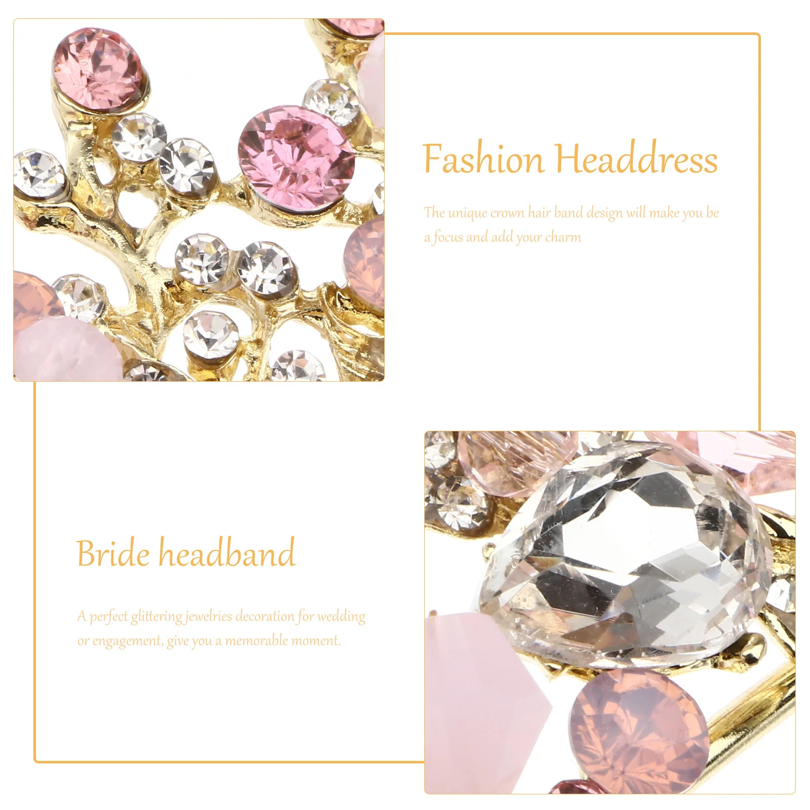 Wedding Tiara Crown Headband Rhinestone Crystal Pink Bridal Tiara Crown Party Accessories for Women Girls Wedding Headband 
Wedding Tiara Crown Headband Rhinestone Crystal Pink Bridal Tiara Crown Party Accessories for Women Girls Wedding Headband