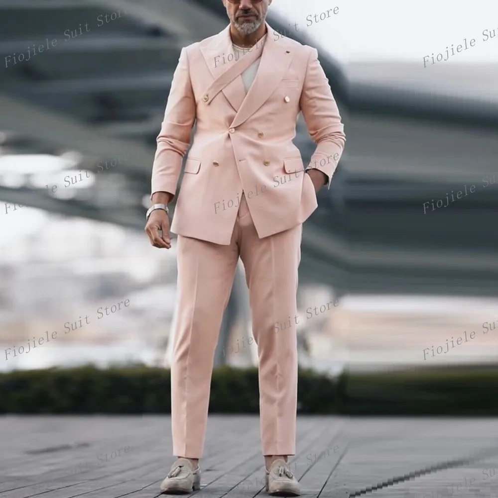 New Male Pink Business Formal Occasion Tuxedos Groom Groomsman Wedding Party Prom Men Suit 2 Piece Set Blazer Pants
New Male Pink Business Formal Occasion Tuxedos Groom Groomsman Wedding Party Prom Men Suit 2 Piece Set Blazer Pants