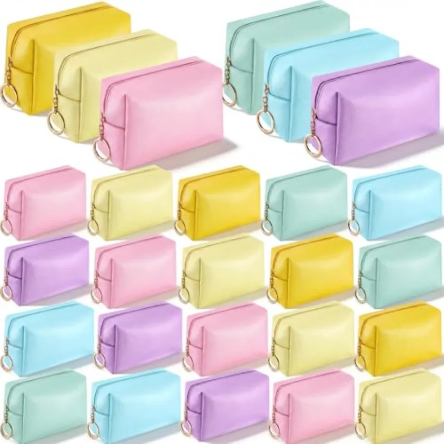 24 Pcs Preppy Makeup Bag PU Leather Cosmetic Bag Bulk Makeup Plain Pouch Waterproof Toiletry Purse for Women Traveling Preppy P
24 Pcs Preppy Makeup Bag PU Leather Cosmetic Bag Bulk Makeup Plain Pouch Waterproof Toiletry Purse for Women Traveling Preppy P