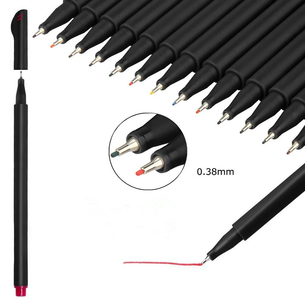 24Pcs/set 0.4mm Colors Pens Super Fine Marker Pen Water Based Assorted Ink Arts Painting Pencils Children Pens
24Pcs/set 0.4mm Colors Pens Super Fine Marker Pen Water Based Assorted Ink Arts Painting Pencils Children Pens