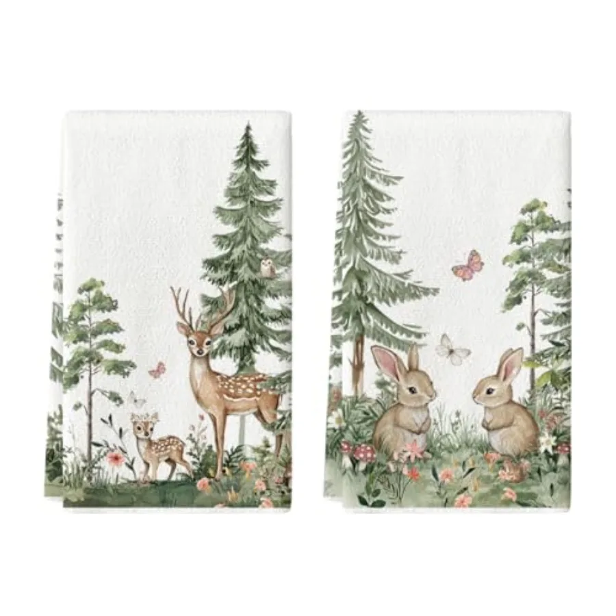 Лось, кролик, дерево, цветы, весенние кухонные полотенца, полотенца для посуды 18x26 Ih, украшение в виде бабочки в фермерском доме, набор из 2 шт. 
Лось, кролик, дерево, цветы, весенние кухонные полотенца, полотенца для посуды 18x26 Ih, украшение в виде бабочки в фермерском доме, набор из 2 шт.