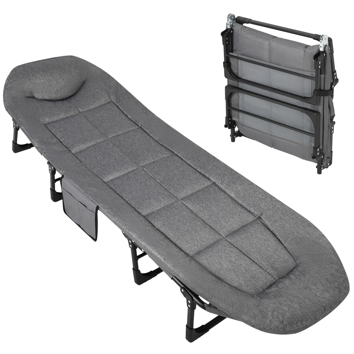 Chaise Lounge Chair, Folding Cot,Camping Cot with Mattress for Patio Beach, Foldable Bed Portable Lay Flat Reclining with Pillow
Chaise Lounge Chair, Folding Cot,Camping Cot with Mattress for Patio Beach, Foldable Bed Portable Lay Flat Reclining with Pillow