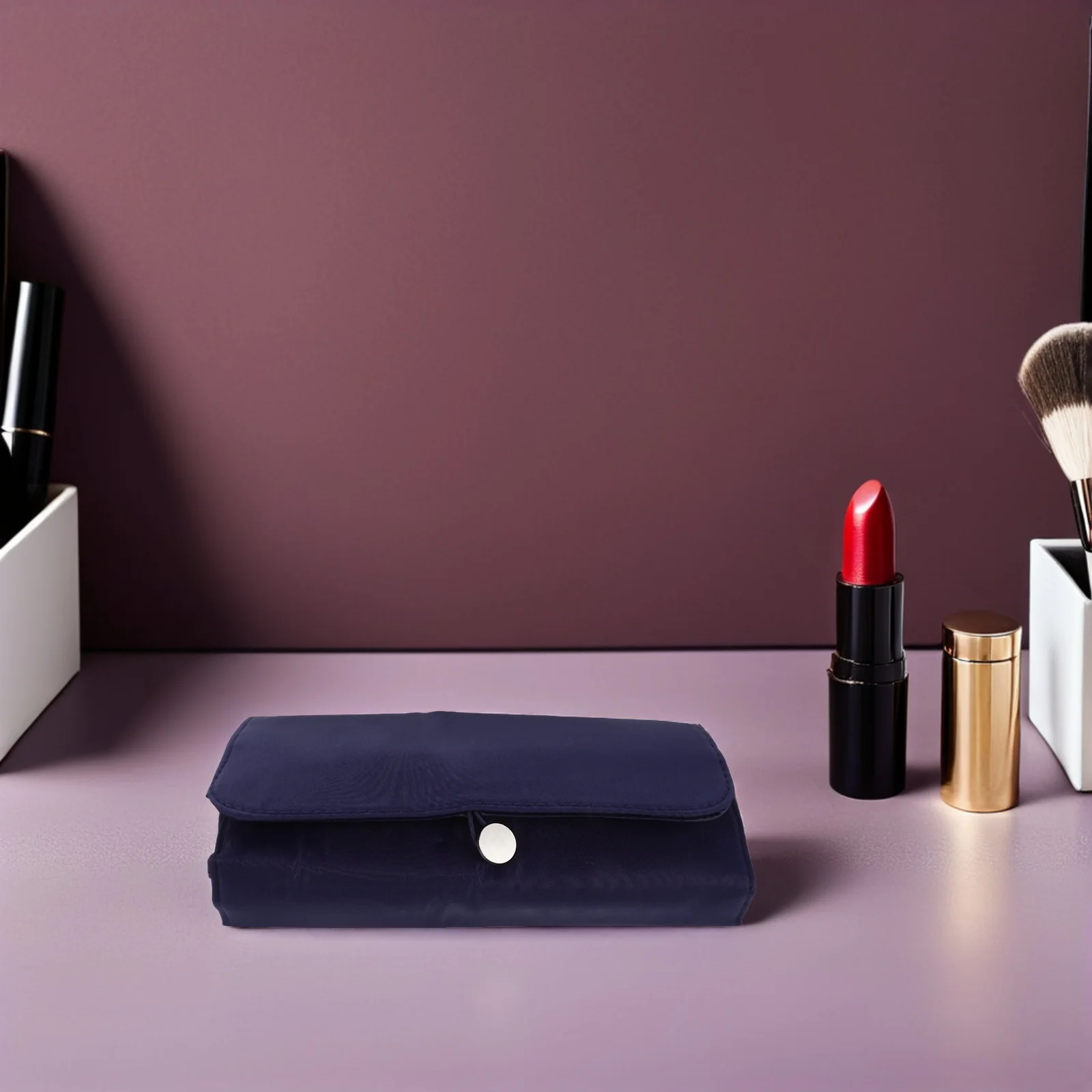 Folding Makeup Brush Bag Navy Multi-Compartment Rolling Case for Women Portable Makeup Organizer Travel Beauty Tool
Folding Makeup Brush Bag Navy Multi-Compartment Rolling Case for Women Portable Makeup Organizer Travel Beauty Tool