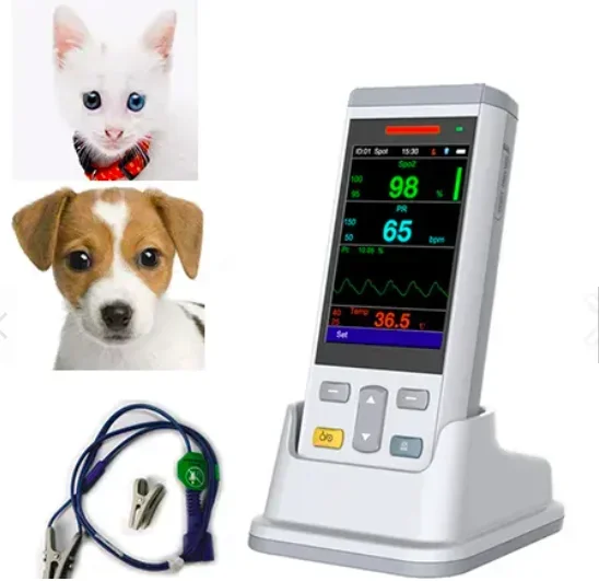 PC100SV Animals Veterinary Pulse Oximeter With SPO2,TEMP Pet Multi Parameters Handheld Monitor