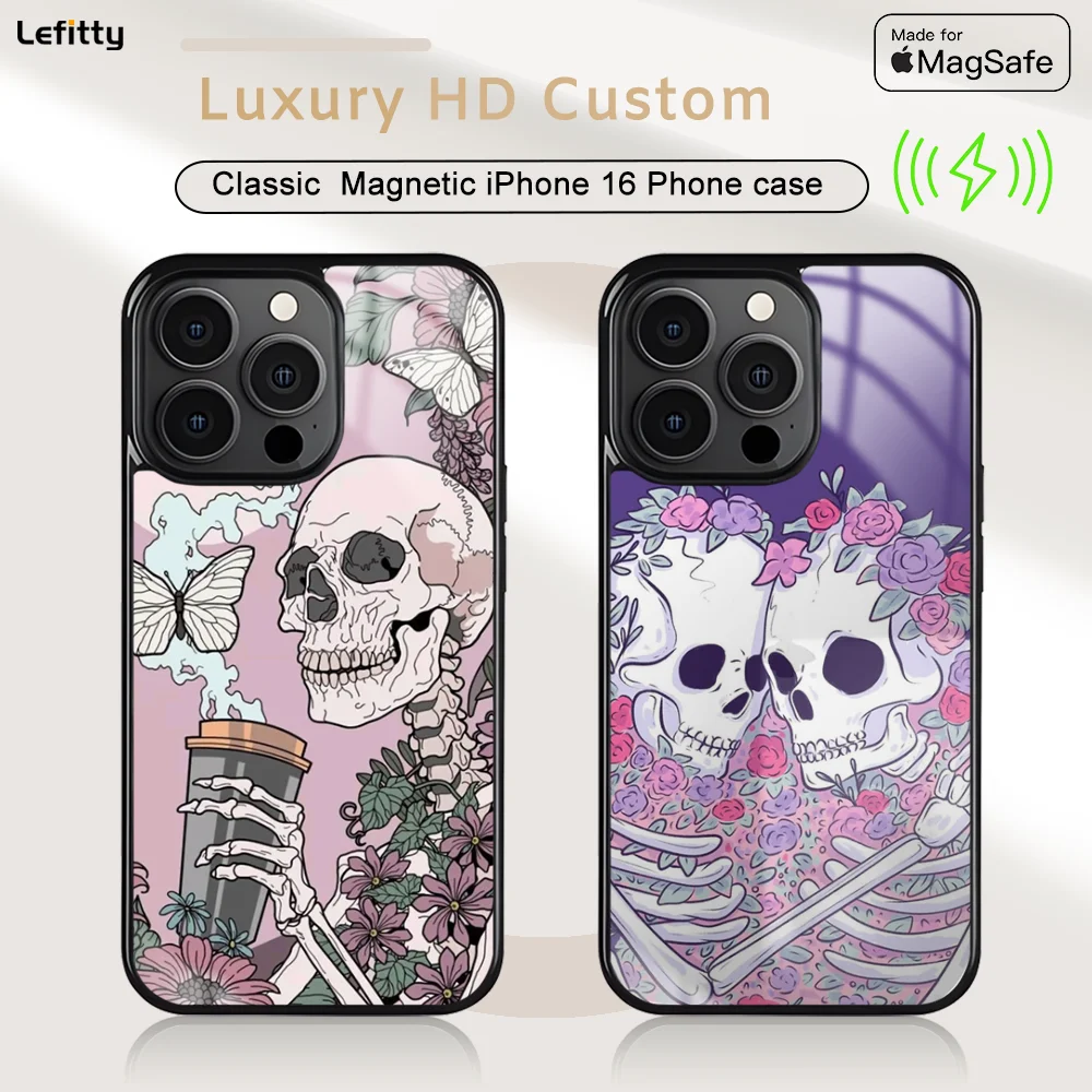 Art Flower Skull Light Color Phone Case For iPhone 16 15 14 13 12 11 Pro Max Plus Mini Magnetic Magsafe Wireless Charging Cover
Art Flower Skull Light Color Phone Case For iPhone 16 15 14 13 12 11 Pro Max Plus Mini Magnetic Magsafe Wireless Charging Cover