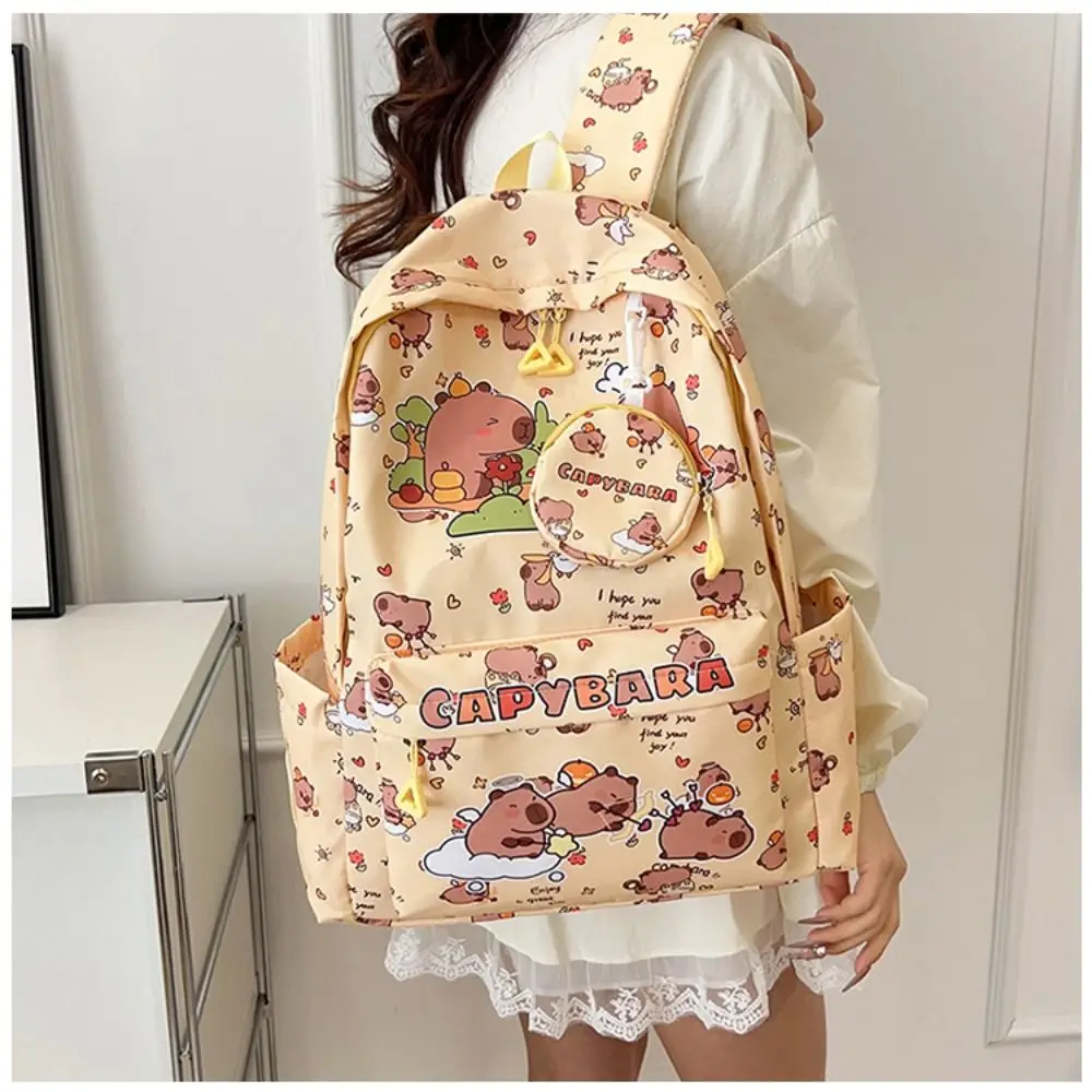 Multi-Compartment Capybara Backpack Large Capacity Wide Straps Cartoon Animal School Bag with Small Bag Multi Functional
Multi-Compartment Capybara Backpack Large Capacity Wide Straps Cartoon Animal School Bag with Small Bag Multi Functional