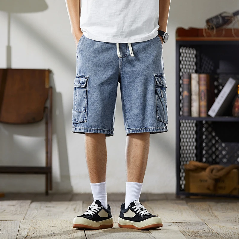 XY9939 The new trend of casual washed light blue American denim shorts men's summer thin section elastic waist five-minute pants
XY9939 The new trend of casual washed light blue American denim shorts men's summer thin section elastic waist five-minute pants