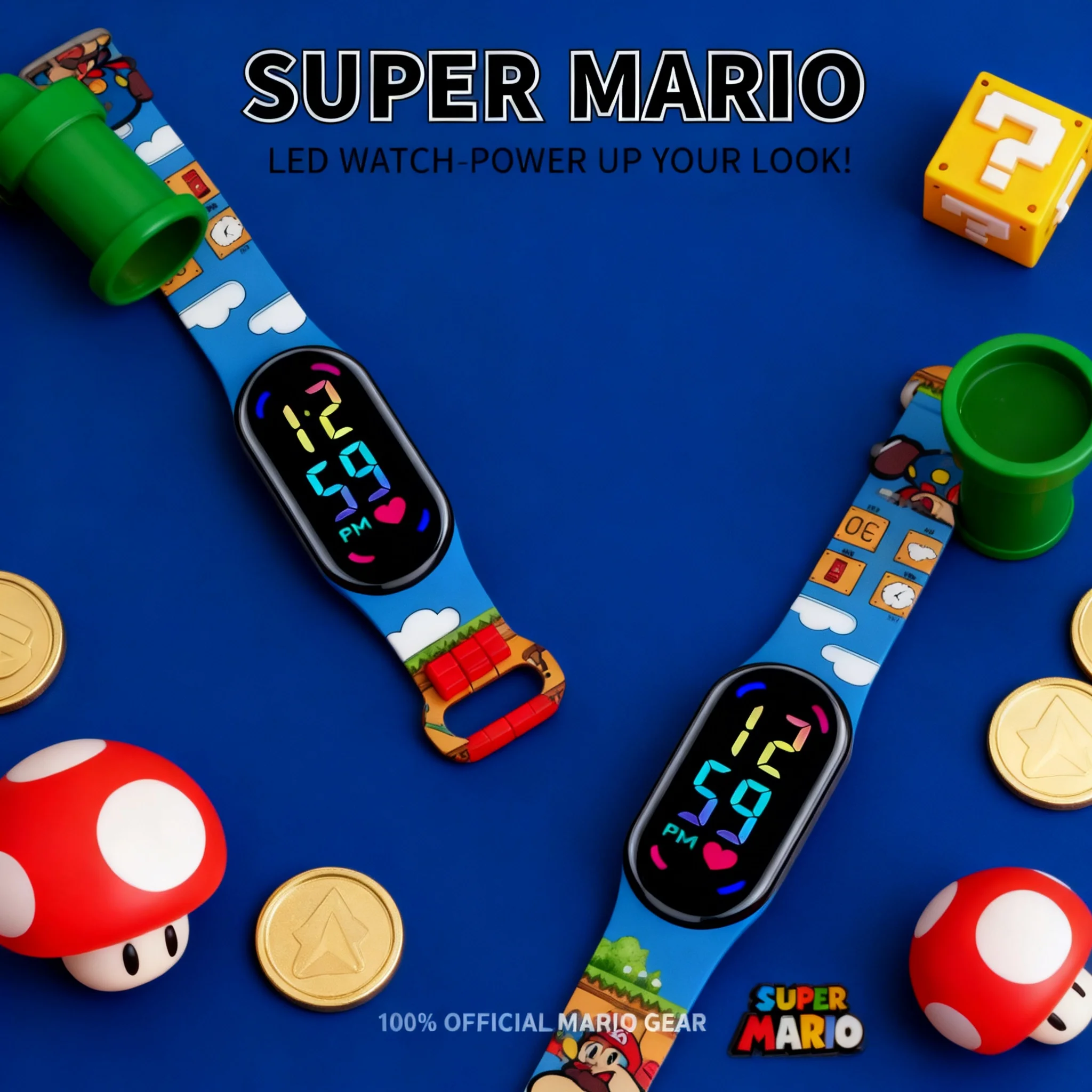 Mario Bros Kids Digital Watch Waterproof Sport Wristband Princess Peach Luigi Yoshi Bowser Action Figures for Children
Mario Bros Kids Digital Watch Waterproof Sport Wristband Princess Peach Luigi Yoshi Bowser Action Figures for Children
