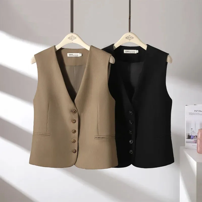 NEW Women's Blazer Vest Coat Spring Summer Autumn Short Suit Jacket Fenake V-Neck Single Breasted Sleeveless Wasitcoat
NEW Women's Blazer Vest Coat Spring Summer Autumn Short Suit Jacket Fenake V-Neck Single Breasted Sleeveless Wasitcoat