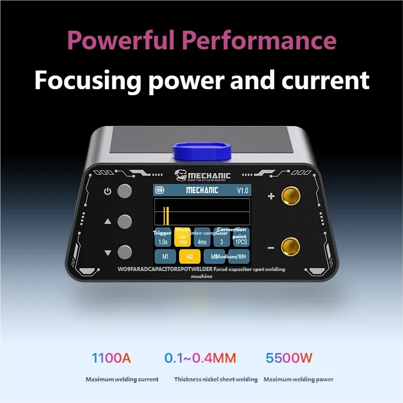 MECHANIC W09 Farad Capacitor Welding Machine High Power Spot Welding Pen DIY Battery Pack Control Board Nickel Repair
MECHANIC W09 Farad Capacitor Welding Machine High Power Spot Welding Pen DIY Battery Pack Control Board Nickel Repair