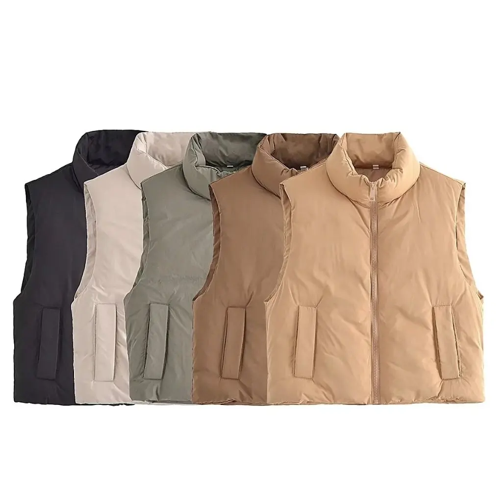 Women's Casual Fashion Zipper Vest European And American Style Short Cotton-Padded Coat Stand Collar Autumn Winter New 23 Style
Women's Casual Fashion Zipper Vest European And American Style Short Cotton-Padded Coat Stand Collar Autumn Winter New 23 Style