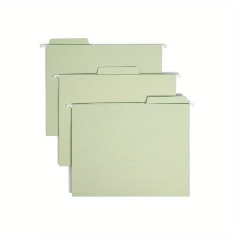 Hanging File Folders, Letter Size, 1/3 Cutout with Internal Labels, Moss Green, Box of 20
Hanging File Folders, Letter Size, 1/3 Cutout with Internal Labels, Moss Green, Box of 20