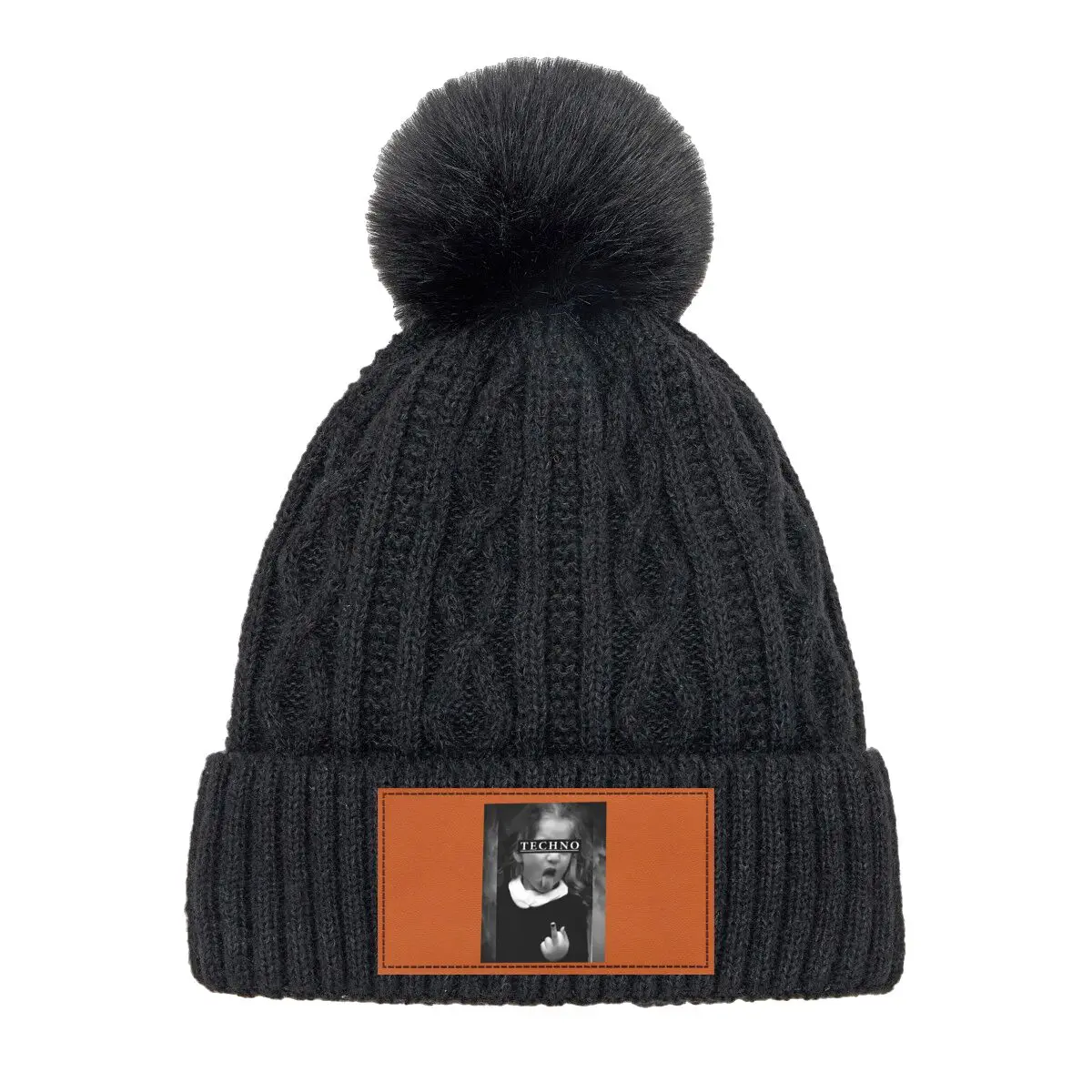 Черно-белое изображение с текстом TECHNO, теплая вязаная шапка с помпоном, унисекс, подарок на день рождения, фестиваль
Черно-белое изображение с текстом TECHNO, теплая вязаная шапка с помпоном, унисекс, подарок на день рождения, фестиваль