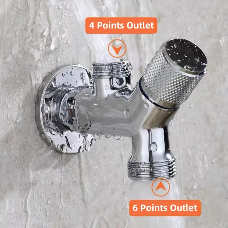 Three-Way Angle Valve One in Two out Single Control Dual Water Outlet for Washing Machine Dishwasher 4/6 Points Interface Faucet
Three-Way Angle Valve One in Two out Single Control Dual Water Outlet for Washing Machine Dishwasher 4/6 Points Interface Faucet