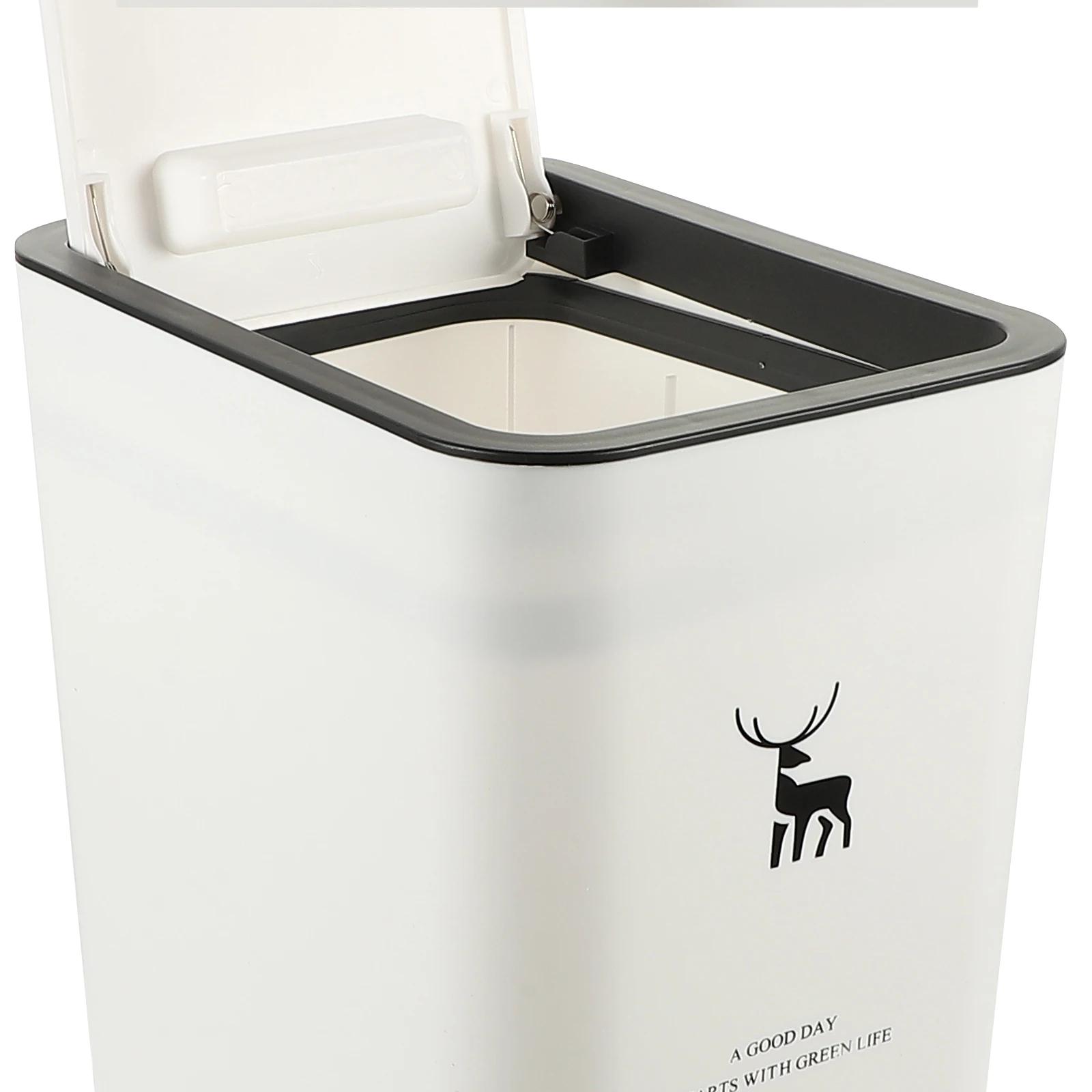 Press Type Trash Can 10L White Press Ring Deer Pattern 22x15.5x33 Slim Kitchen Bathroom Garbage Bucket Odor Resistant Lid Design
Press Type Trash Can 10L White Press Ring Deer Pattern 22x15.5x33 Slim Kitchen Bathroom Garbage Bucket Odor Resistant Lid Design